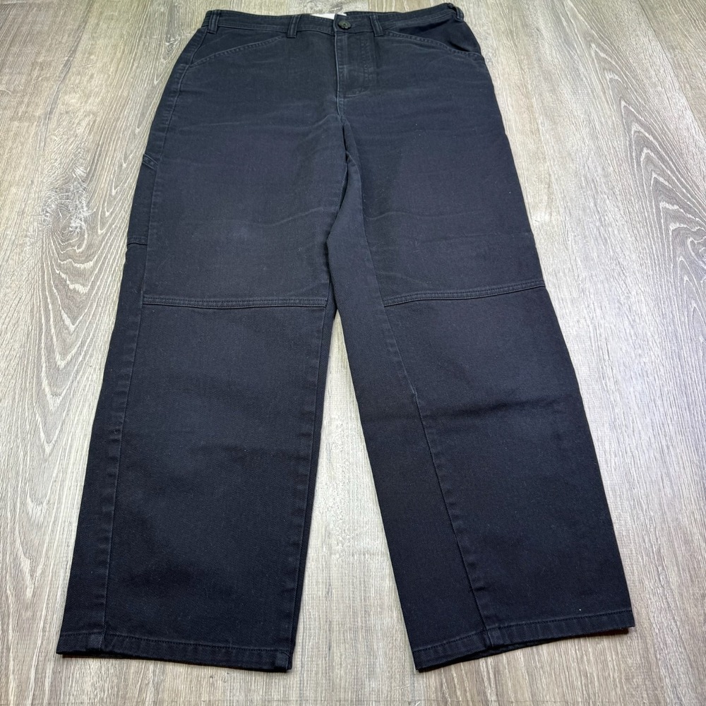 Everlane Womens Black Outdoor Baggy Skater Utility Carpenter Pants Size 8